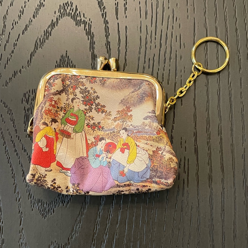 Asian Inspired Keychain Coin Purse - Picture 2 of 5